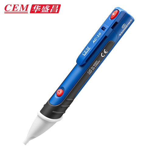 CEM华盛昌验电笔非接触式测电笔电工线路检测12-1000V高精度AC-10