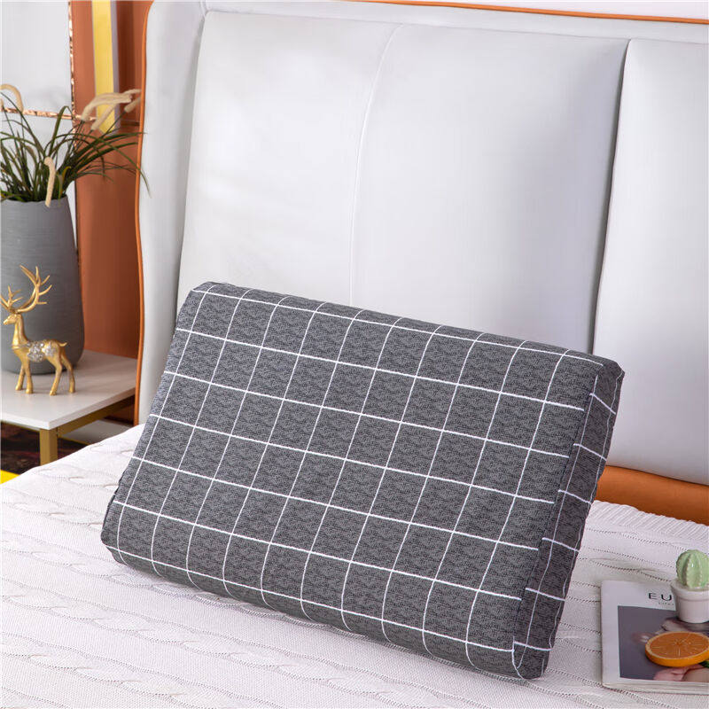 徐小小乳胶枕头套家用单只波浪形记忆枕纯棉乳胶枕套全棉单人40x6