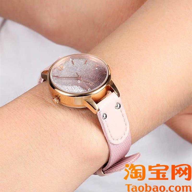 原装适用女士手表带尼龙帆布编织带ob阿玛尼dw天梭罗西尼CK化石卡