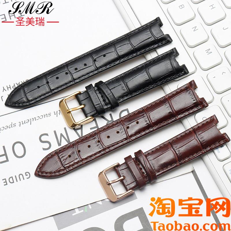 原装适用古驰盖尔斯手表带真皮专用凹口表链皮带男士YA1333091332