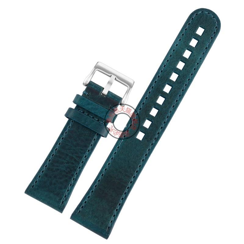 原装适用宝铂五十噚寻系列表带5200/5015意大利复古牛皮表链23mm