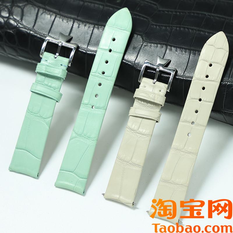 原装适用手表带女江诗丹顿马耳他伊灵女神月相传袭传承美洲鳄鱼皮