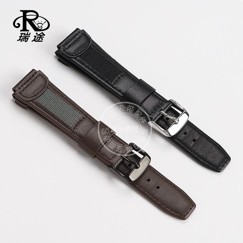 原装适用卡西欧AE1200WH/1300/SGW-300H/400/500男牛皮凸口手表带