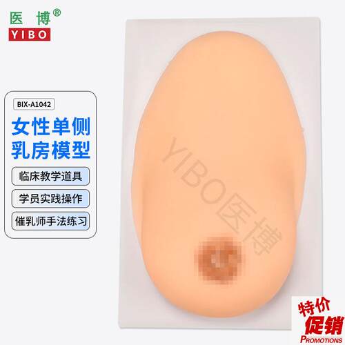 医博BIX-1042成人女性单侧x硅胶乳房模型仿真触感催乳手法训练教