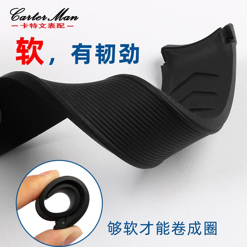 原装适用豪雅TAGHeuer概念F1硅胶表带竞潜泰格卡莱拉弧口橡胶22mm