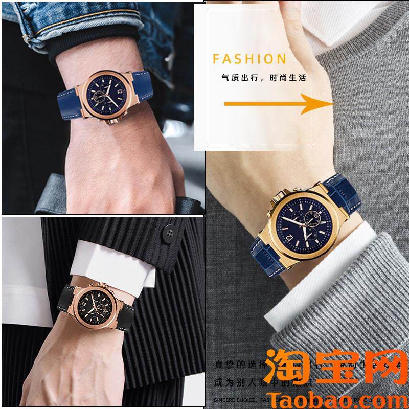 原装适用迈克科尔斯真皮手表带MK8184829684459020凸口男表链配件