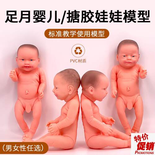 全软胶仿真娃娃婴k儿月嫂家政培训宝宝洗澡橡胶新生儿模型教具玩