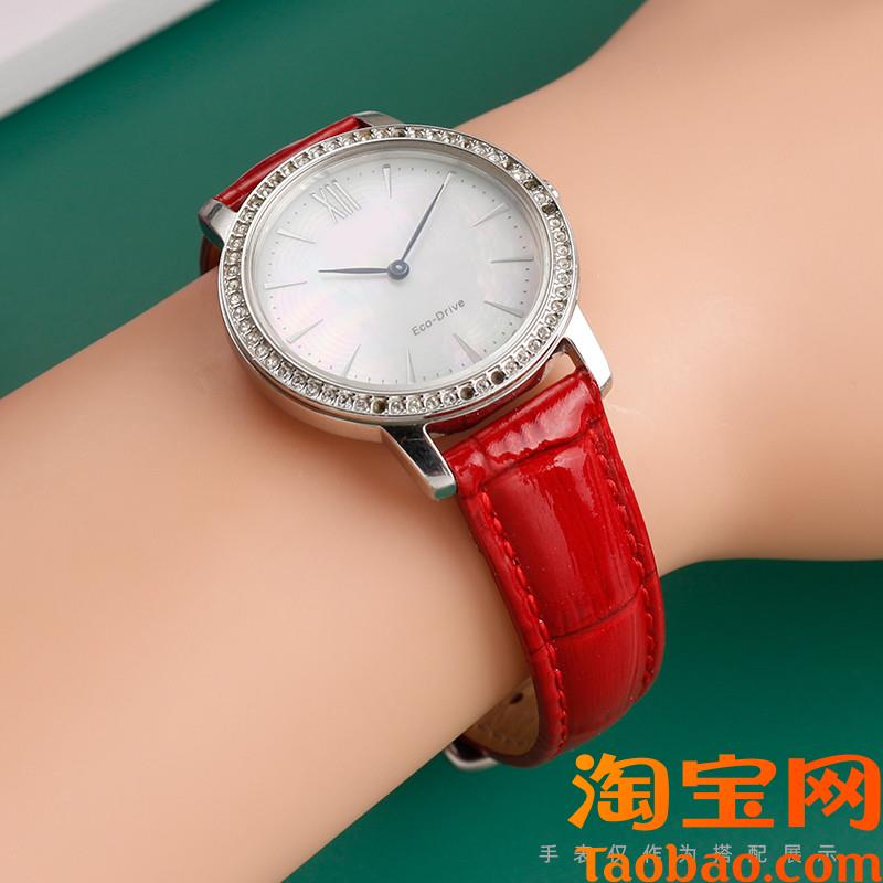 原装适用宝保时捷女表60796065606360366035真皮红色表带蝴蝶扣