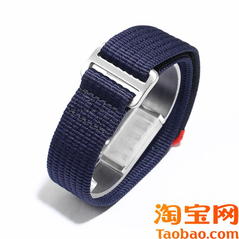 原装适用帝陀帝舵领潜型FXD系列魔术贴帆布表带帝陀碧湾小红花22