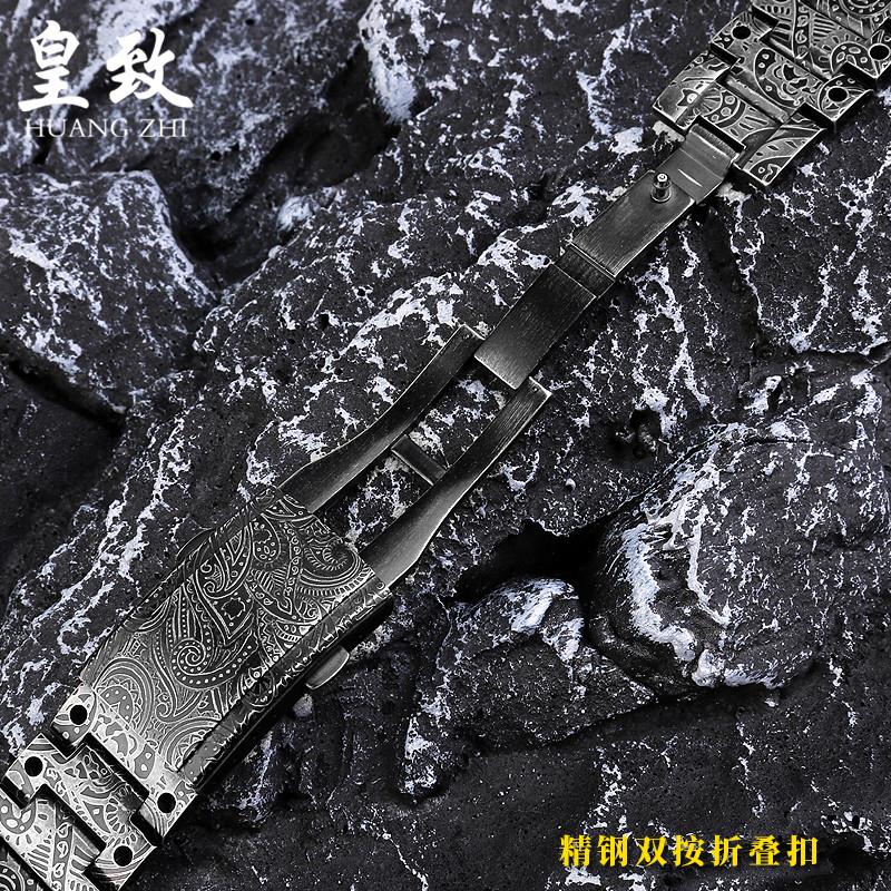 原装适用CASIO卡西欧GMW-B5000复古雕花改装金属表壳精钢表链手表