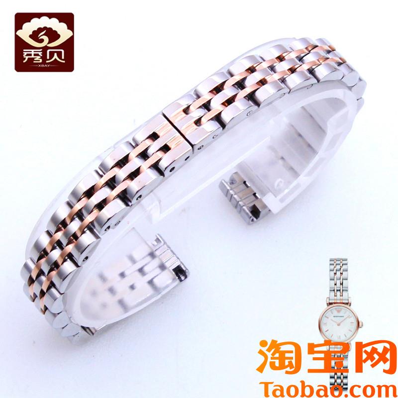 原装适用不锈钢表带代阿玛尼AR1763AR1961AR1684AR1688AR1762精钢