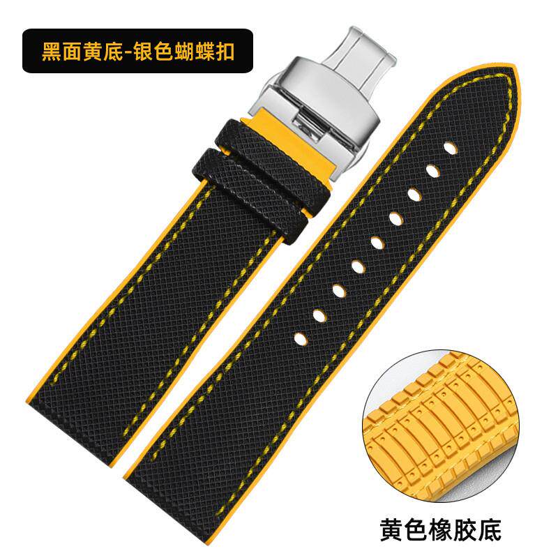 原装适用劳力士尼龙硅胶表带黑水鬼绿水鬼蓝水鬼潜航者迪通拿橡胶