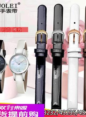 适用原厂CK表带K43231/43232/43235/43236女士真皮手表带10mm针扣