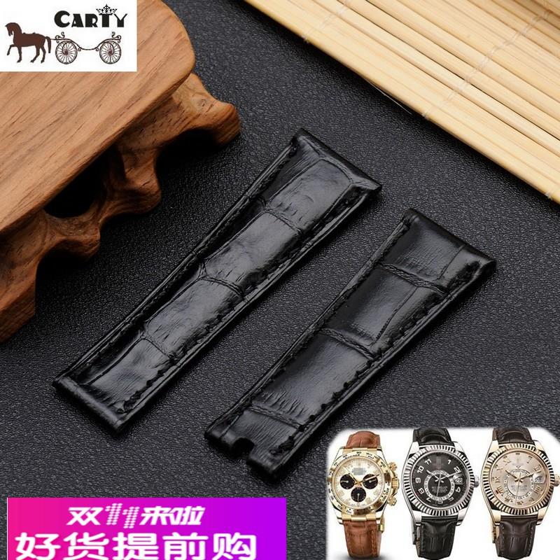 适用原厂Carty真皮牛皮表带劳力士Daytona迪通拿手表配件20mm皮带