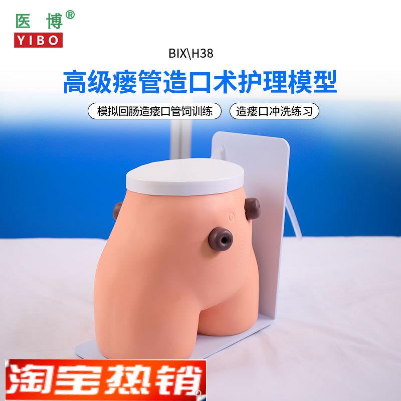 医博BIX-H38高级瘘管s造口术护理模型结肠回肠造瘘造口护理冲洗教