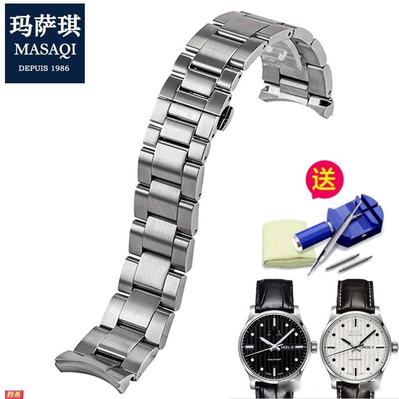 适用原装适用美度MIDO舵手钢带M005430AM005614A钢表带手表链22mm