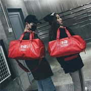 Thư thời trang mới PU túi ngắn du lịch ánh sáng in túi giày thể thao bình thường túi duffel thể dục - Túi du lịch