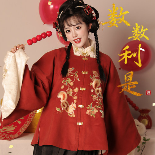 鹿鹤同春原创女国风套装