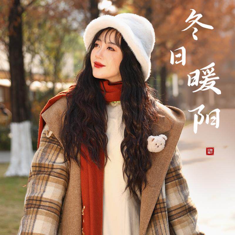 格子呢子大衣国风新中式听月小筑