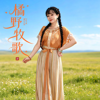 听月小筑【橘野牧歌】原创夏圆领短衫灯笼裤日常国风中式舒适清凉