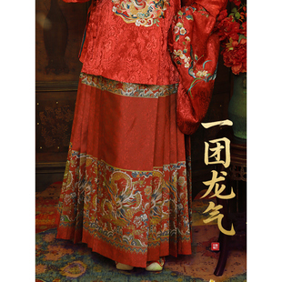 听月小筑【一团龙气】原创女秋冬明制龙年限定补服马面裙国风汉服