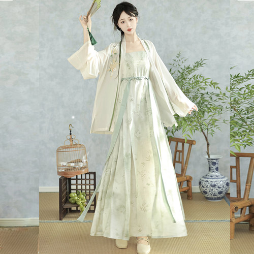 宋制汉服连衣裙对襟短衫宋裤秋款