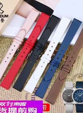 适配原厂沙丁纹适用伯爵G0A35084POSSESSION手表带真皮表带绢丝表