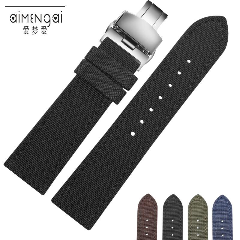 适配卡西欧PRG-600/650EFR-303MTP1K375系列男尼龙帆布手表带24