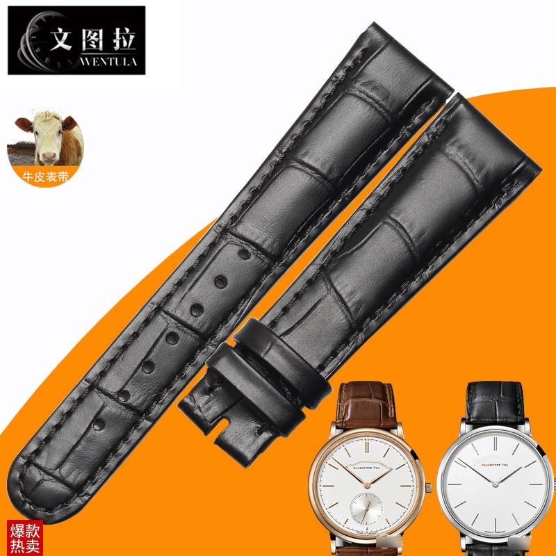 文图拉牛皮表带代用朗n格1815系列LANGE1专用手表带真皮表带男