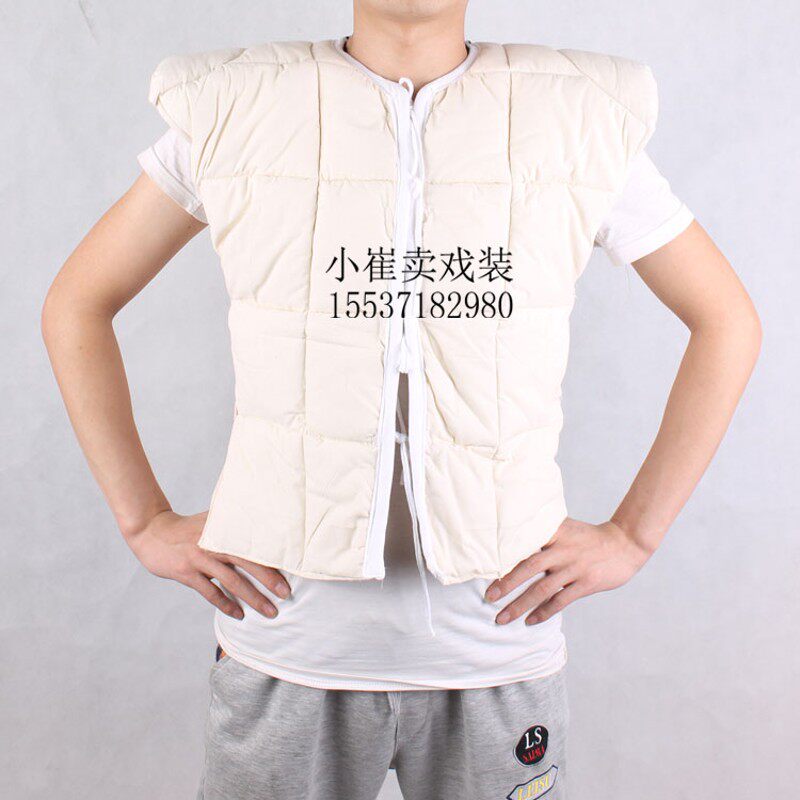 戏曲戏剧用品京剧男蟒男靠女靠武生武旦M胖袄垫肩棉坎肩棉背心