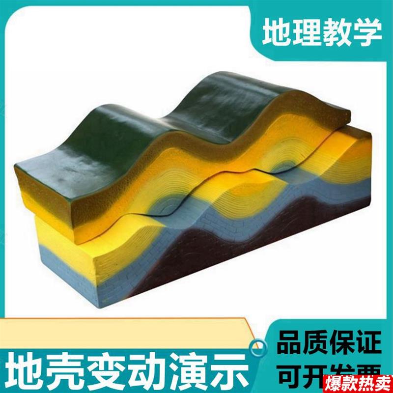 地壳变动演示模型地质地貌板块结构j褶皱断层演示地堑地垒中学地