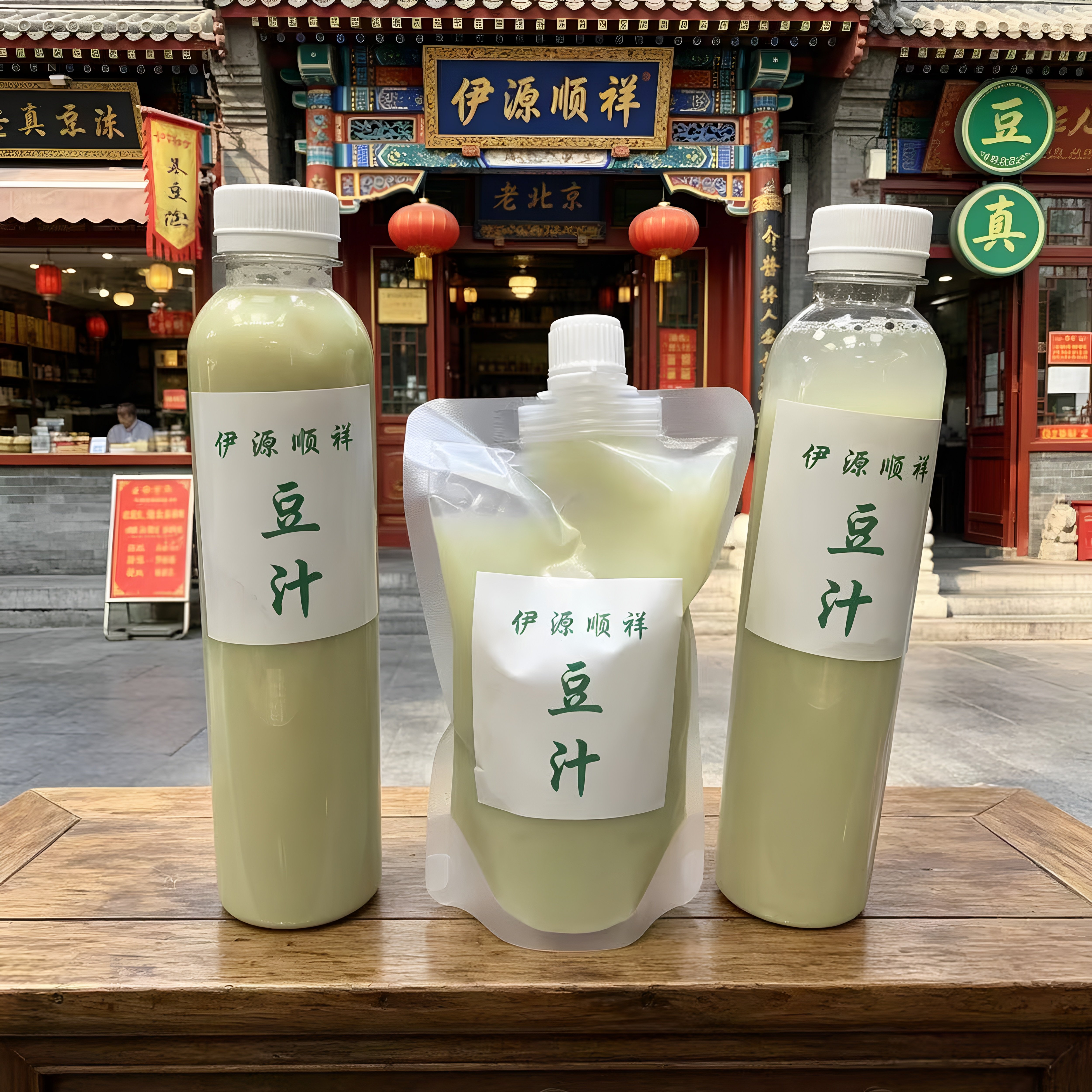 老北京豆汁牛街清真手工发酵特色饮品老北京特色小吃配焦圈