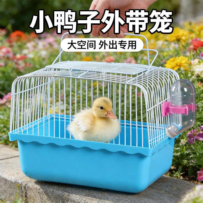 小鸭子小鸡外带笼子小号便携外出神器装宠物柯尔鸭芦丁鸡鹌鹑背包