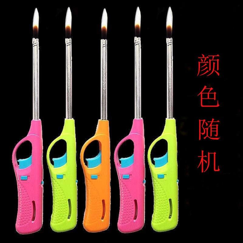 点火枪电子点火煤气灶天然气厨房加长脉冲长嘴打火机明火充气瓶