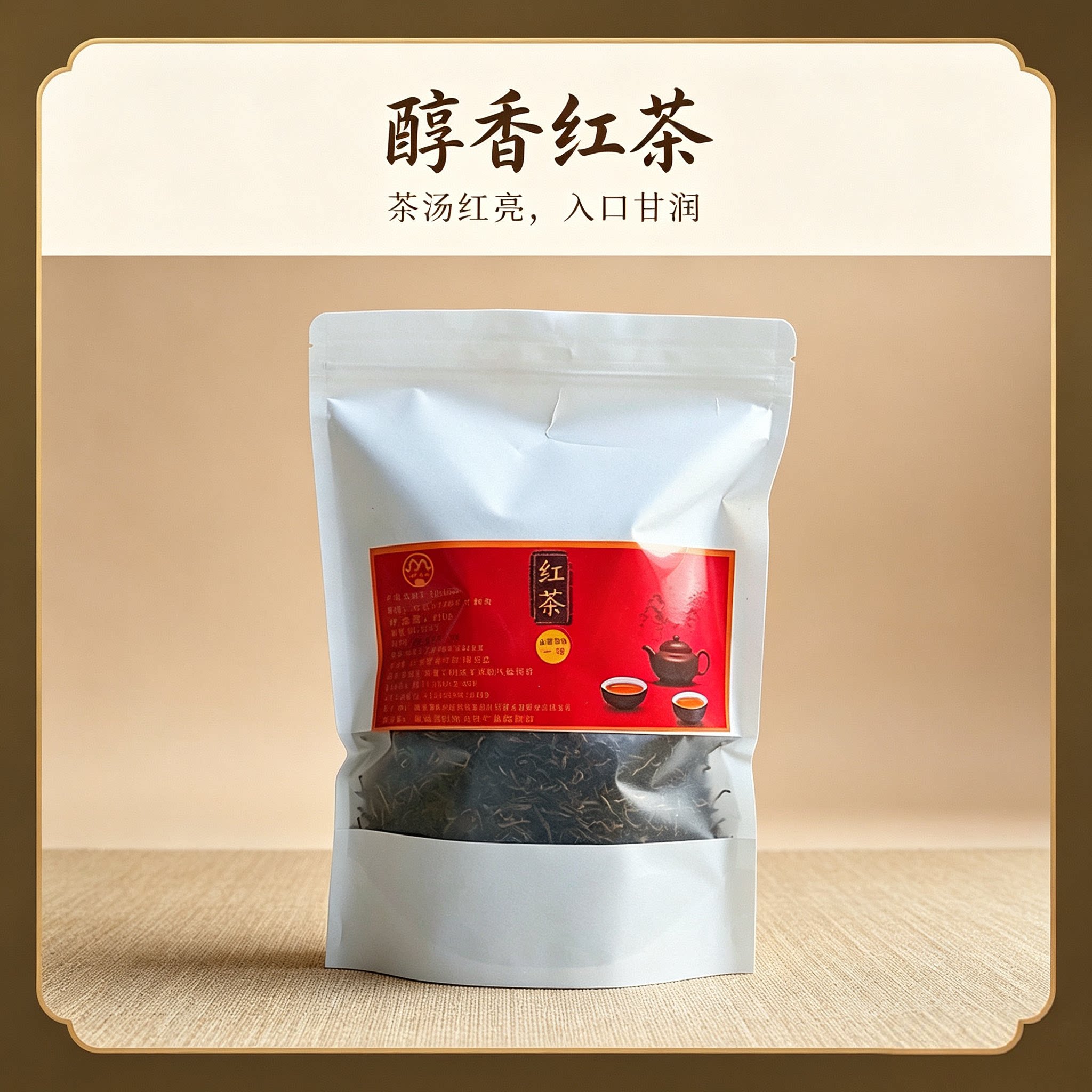 2026春茶料优选云南大叶种茶青浓香袋装山野露珠红茶功夫红茶300g