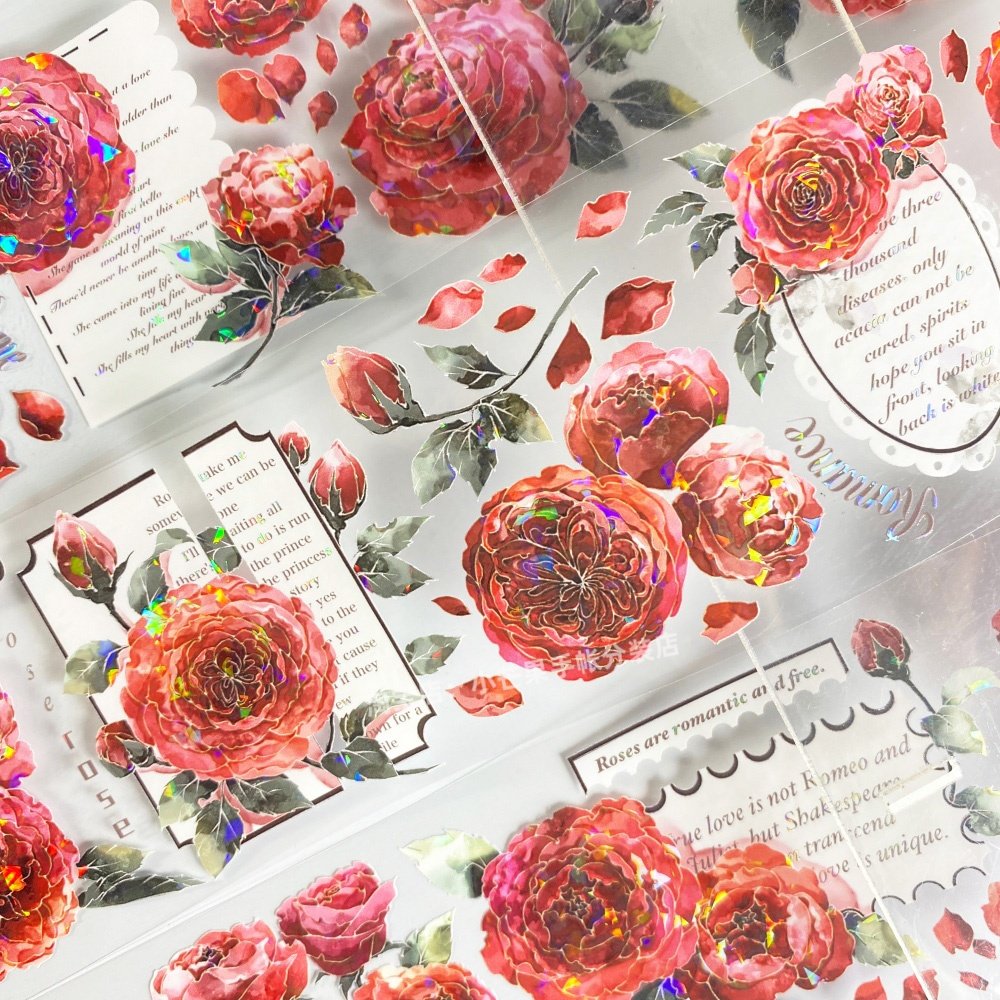 手帐分装胶带玫瑰札记三渡文创古典欧式场景PET素材账手机壳贴纸,文具电教/文化用品/商务用品,和纸胶带,淘宝优惠券,粉丝福利购,淘宝优惠卷