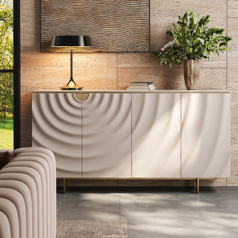 轻奢风大理石餐边柜高端纳美格调