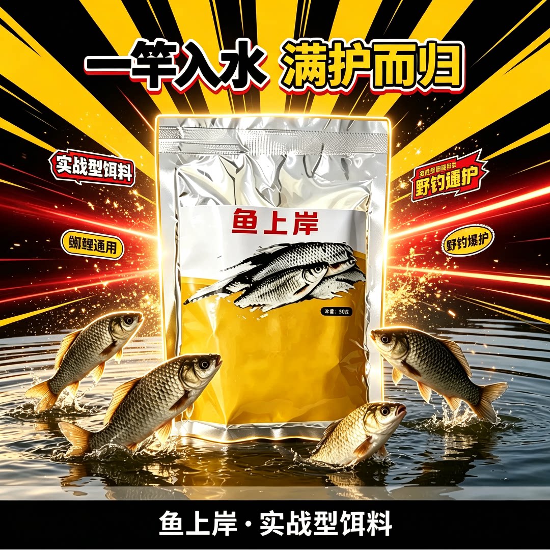 鱼上岸诱鱼剂小药江河渔钓鱼鲫草青罗非鲢鳙高浓度诱鱼剂窝料