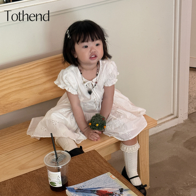 TOTHEND韩女童版“夏日华尔兹”精致收腰重工刺绣生日礼服公主裙