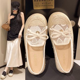 单鞋 2025冬季 2025年夏季 深口单鞋 松糕底橡胶中口网布一脚蹬圆 新款