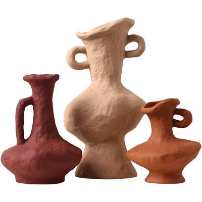 忠歌手工双耳陶瓷肌理花瓶