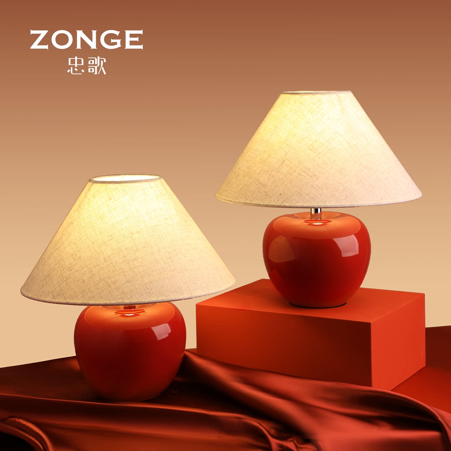 送闺蜜新人结婚礼物创意苹果结婚台灯婚房床头装饰品摆件陪嫁礼品