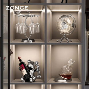 轻奢风暴力熊红酒架酒柜装 饰品摆件创意现代家居客厅餐边柜工艺品