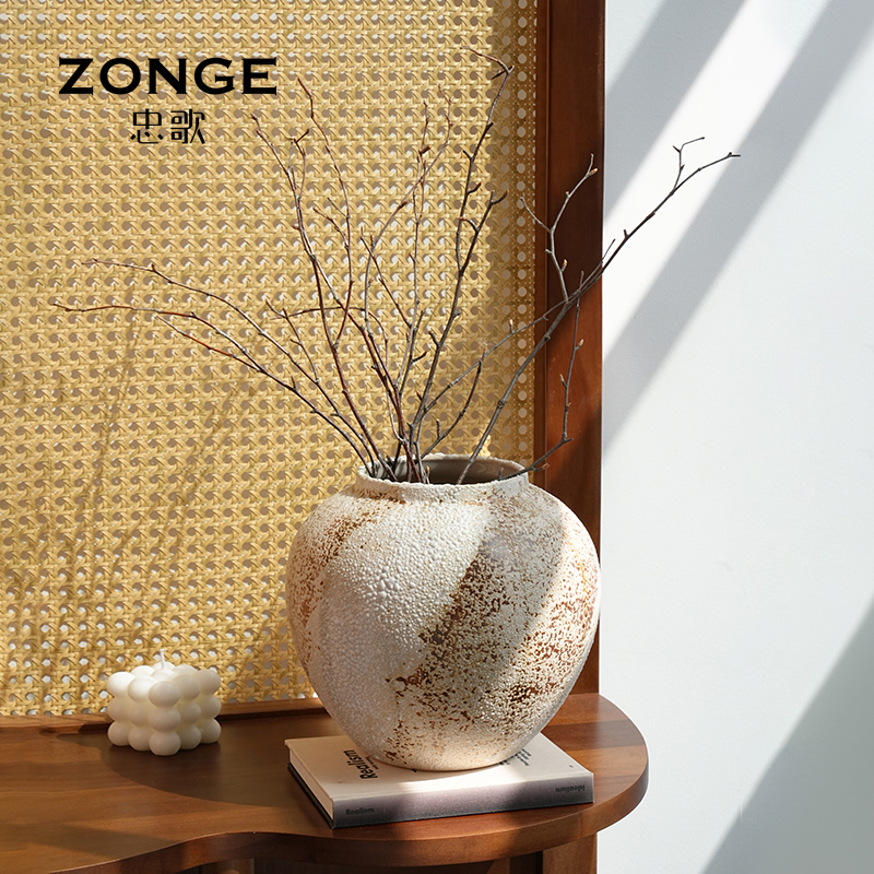 忠歌复古做旧陶瓷花瓶