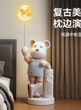 中古风创意卧室暴力熊落地摆件