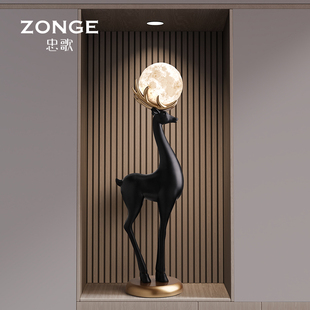 壁龛玄关装 饰摆件大型落地鹿客厅电视沙发旁轻奢家居乔迁新居礼物