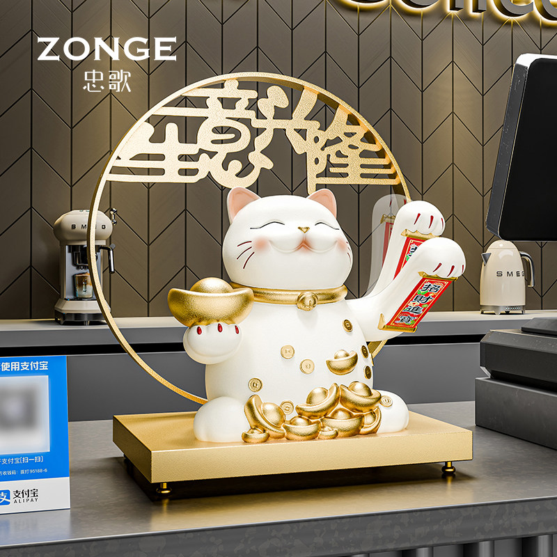招财猫摆件开业礼物自动摇手店铺收银台装饰品2026高档礼品发财猫