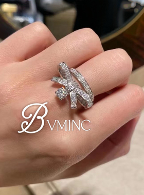 bvminc 蝴蝶结满钻戒指 S925银