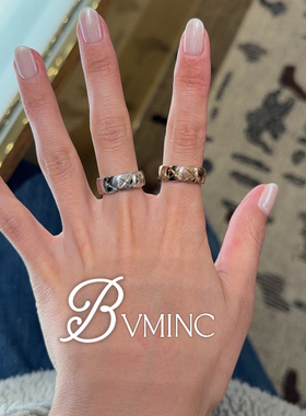 bvminc 日杂同款菱格无钻戒指中版