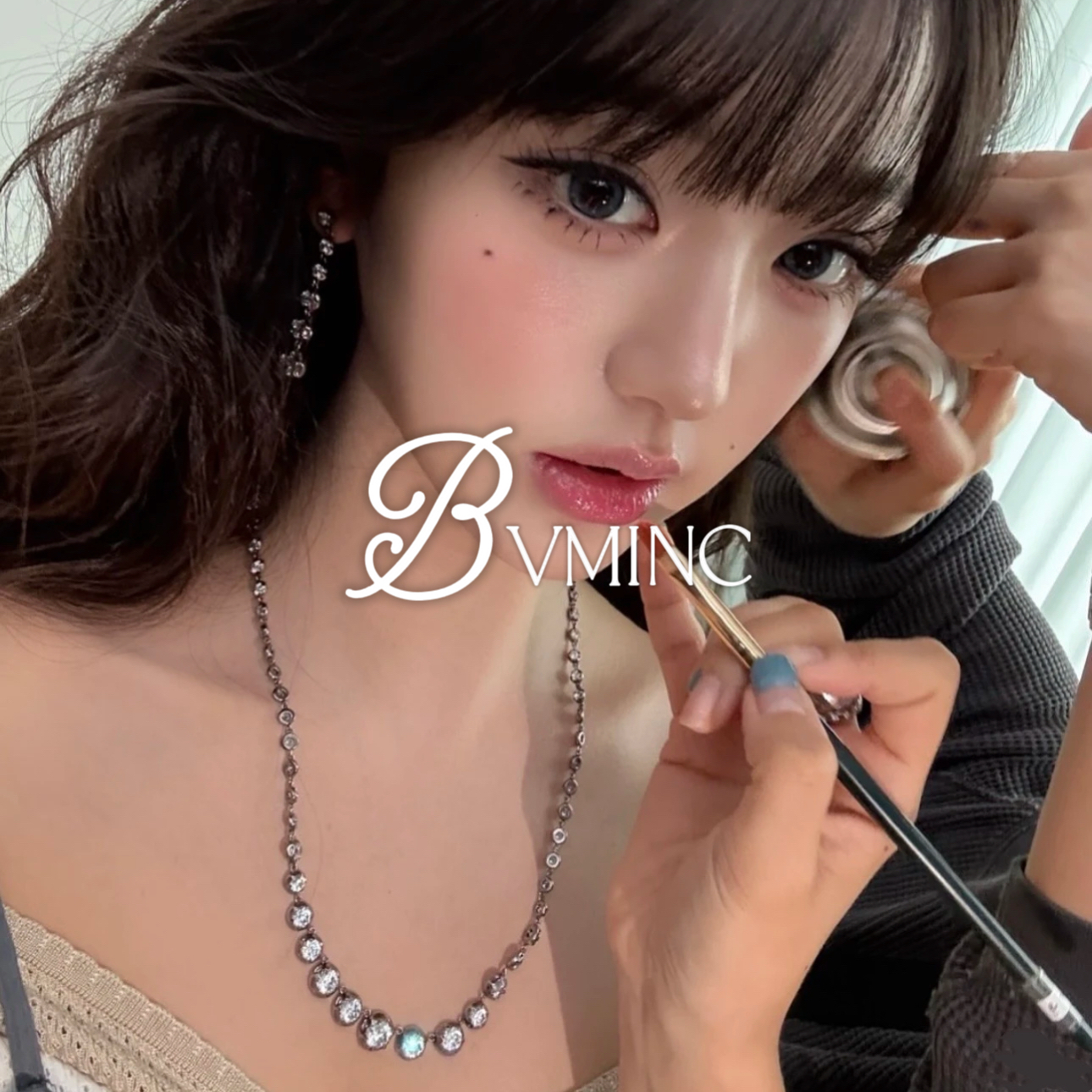 bvminc 张元英同款 M新款做旧锆石项链/耳坠